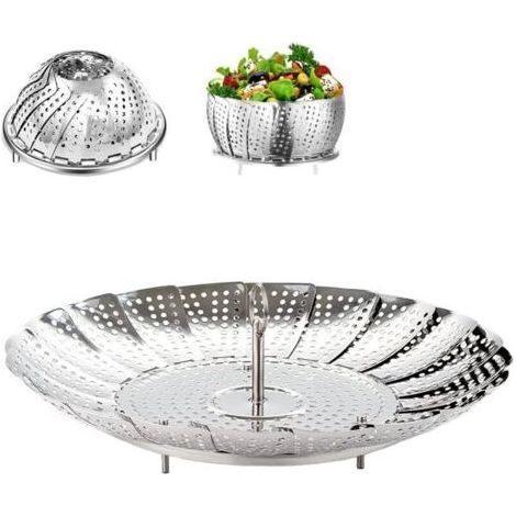 Cuiseur vapeur pliable en acier inoxydable, cuiseur vapeur pliable, accessoires pour cuiseur vapeur pliable pour légumes et fruits-ARCAN (1/4)