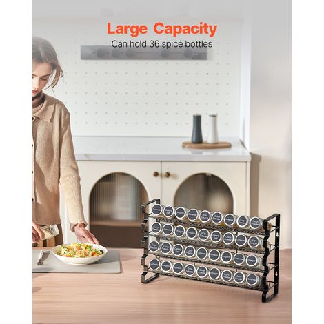 Étagère à épices pour armoire, avec 36 pots à épices vides, couvercles, étiquettes et entonnoir, ensemble complet, organiseur d'ass… (1/5)