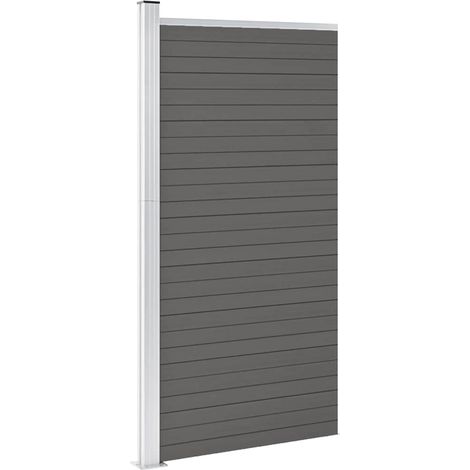 Maison Exclusive - Zaunelement WPC 95x186 cm Grau