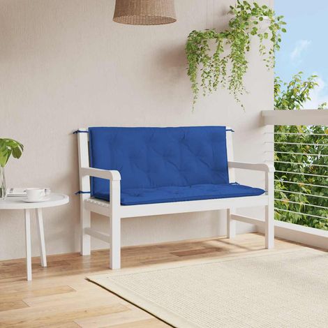 Gartenbank-Auflage Blau 120x(50+50)x7 cm Oxford-Gewebe (1/5)