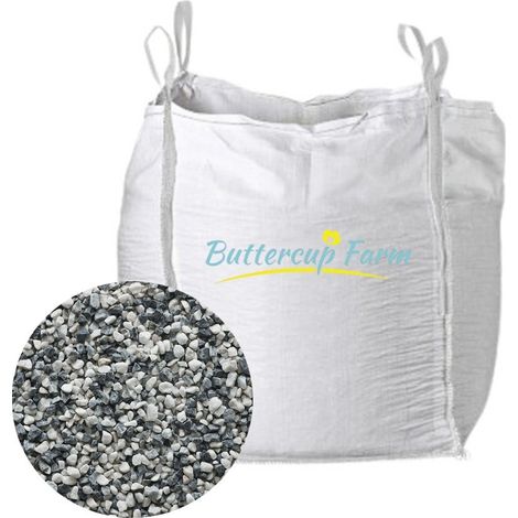 16-32mm Gravel Grey and White Chippings - Premium Aggregate Bulk Bag - 850 kilos