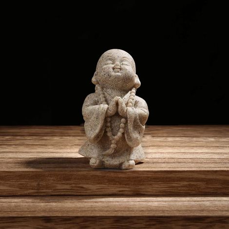 Carefree Fish Aquarium Decoration Minimalist Sandstone Buddha Fish Tank Decor Bring Home a Ray of Sunshine (1/5)