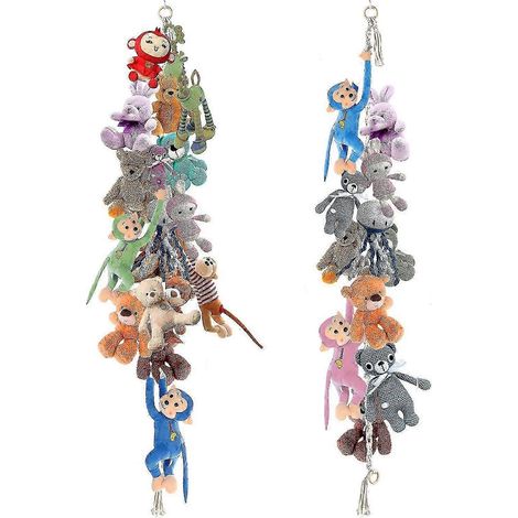 Lot de 2 chaînes de rangement pour peluches, organisateur de jouets robuste. (1/5)