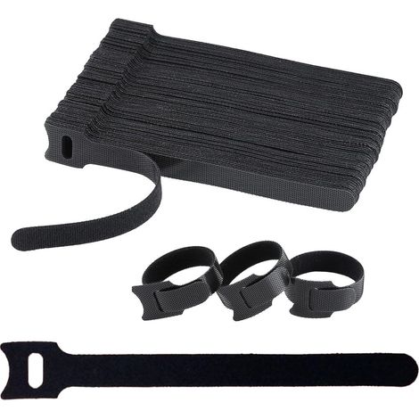 Lot de 100 serre-câbles réutilisables en forme de chat - En nylon - Pour l'industrie, l'horticulture, l'industrie des câbles, le rangement des câbles (1/5)