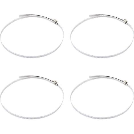 4 abrazaderas de manguera de aire acondicionado de 10 pulgadas, de liberación rápida y ajustables, de acero inoxidable.