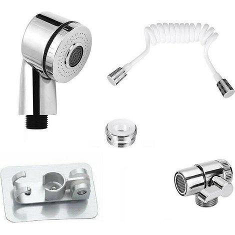 Cleafe - Doccia Rubinetto Tubo Flessibile Deviatore 2 Vie Doccetta 2 Modalità Getto 59417 - (1/4)