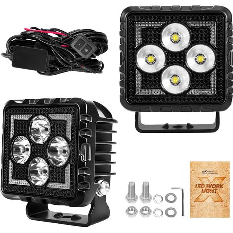 2x LED Work Lights for ATVs/Tractors Land Rover Defender 9-32V 40W Spot Beam (1/5)