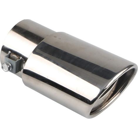 63mm Extrémités de Tuyau d'échappement Universel Embouts Silencieux D'éChappement Acier Inoxydable Voiture Silencieux Queue Unique Sortie Droit Argent (1/5)