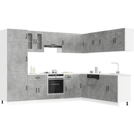 vidaXL Ensemble d'armoires de cuisine 14 pcs Kalmar bois d'ingénierie (1/5)