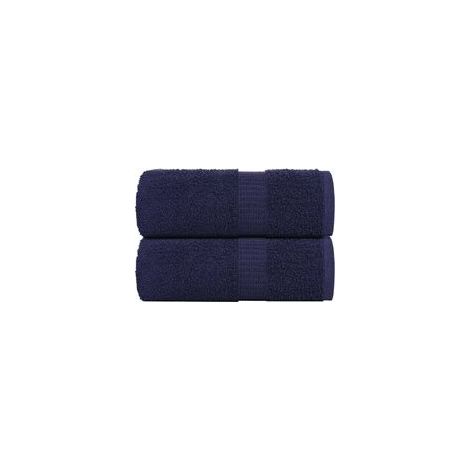 Waschlappen, 2er-Set, marineblau, 30 x 30 cm, 360 g/m² - Crezuo
