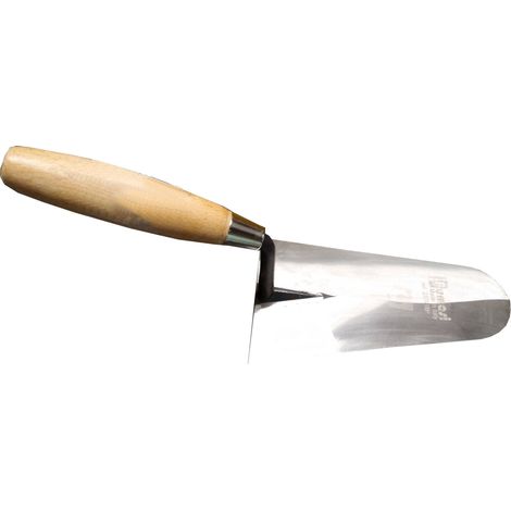 Cazzuola punta tonda - manico in legno - Lunghezza: 22 cm