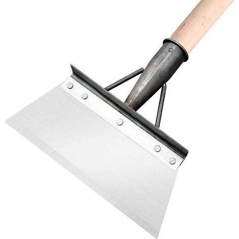 Pelle à glace inox plate acier inoxydable 30 cm, outil de désherbage polyvalent pour jardin, potager, plantation et ferme (1/4)
