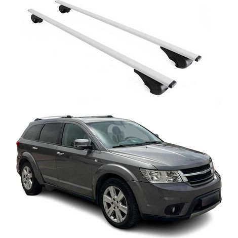 OMAC Dachträger Querträger für Fiat Freemont 2011-2016 – Abschließbar – Max. 75 kg – 2 Stangen Stahl Silber (1/5)