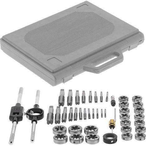 Jeu de 45 tarauds et filières à filetage fin/55° pour tuyaux cylindriques, compatible avec les systèmes Craftsman et Imperial. (1/5)