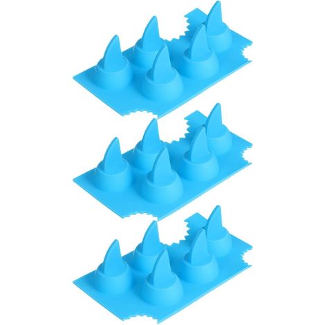 ABOOFAN 3pièces Moule à Glaçons Requin Silicone Alimentaire Bac (1/5)
