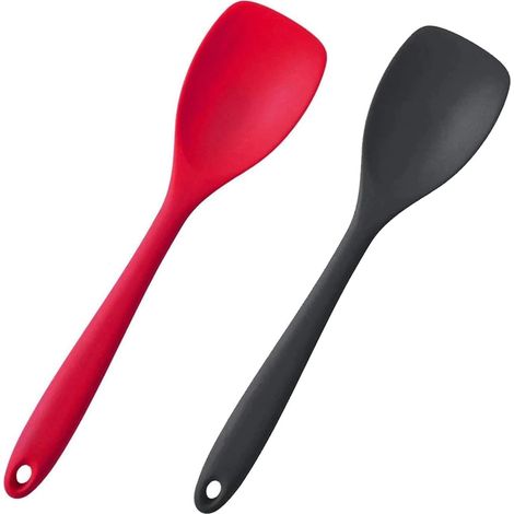 Set mit 2 Silikonspateln, hitzebeständigen Gummispateln, einteiligen Antihaftspateln, flexiblen Schabern zum Backen und Mischen