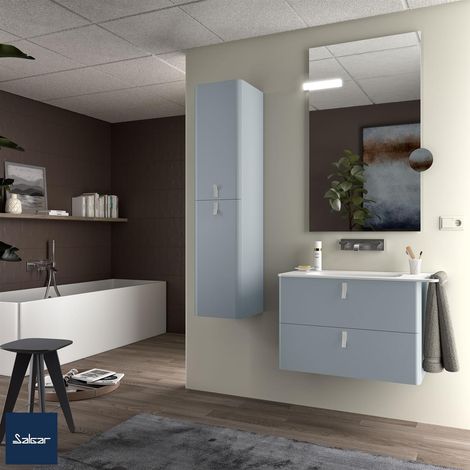 Schrank wandhängend UNIIQ 800 2 Schubladen mit Softeinzug BLUE FOG 797 x 540 x 450 mm (1/2)