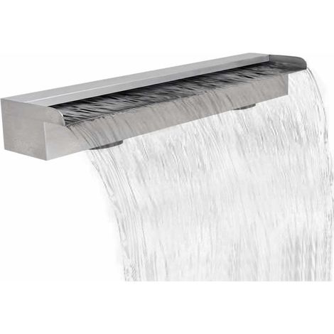 Lame d'eau rectangulaire Fontaine et cascade de piscine pour piscine Acier inoxydable 90 cm 27109 (1/5)