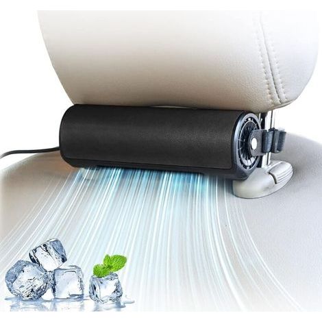 (Noir) Ventilateur de siège de voiture amélioré, ventilateur de siège de voiture USB réglable à haute température pour tous les camions et les sièges de bureau (1/4)