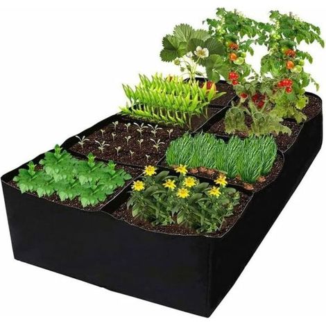 Ineasicer Sacs à Plantes 486L Non tissé Blackline, 8 Plaids Sac de Culture Pot Geotextile, Tissu Pots Fleur Sac Jardin pour Tomates, Poivrons, Carottes, Vegetaux, Bulbes, Pommes de Terre, Pla (1/4)