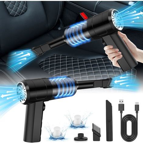 Convient à l'aspirateur portatif sans fil rechargeable haute puissance SLMOTUAE, idéal pour la maison et le véhicule. (1/2)