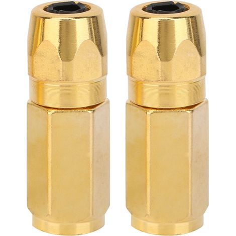 2PCS Embout Plat Graisseur Raccord Graisse Graisseur Lubrifiant Accessoires de Pistolets (Doré) (1/5)