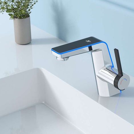 Robinet mitigeur vasque led chrome, Noche (1/5)