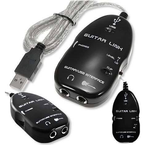 Interface guitare USB vers PC, adaptateur jack 6,3 mm pour guitare. (1/5)