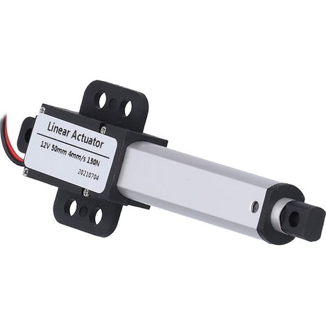 Actionneur linéaire 50 mm 12 V CC à faible bruit avec interrupteur de fin de course interne, mini-moteur d'actionneur linéaire électrique pour l'industrie automobile, 4 mm/s - 150 N