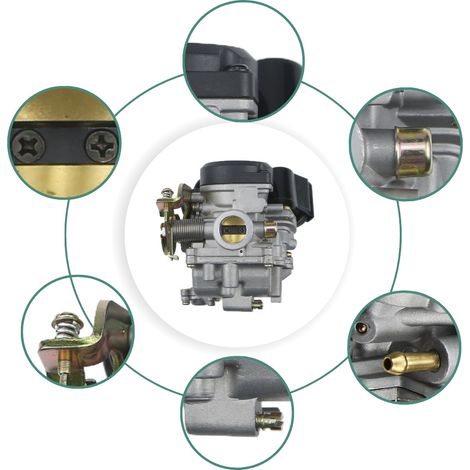 The PD18J motorcycle carburetor is suitable for the GY50 50cc, 100cc, 20mm and 139QMB EU2000I models.--DTEKGAZ