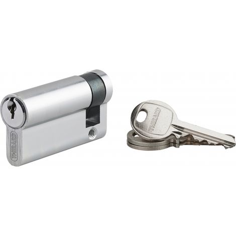 Cylindre de serrure 50x10mm – Anti-arrachement – 3 clés en acier nickelé – Mécanisme à 5 goupilles pour sécurité renforcée – SP