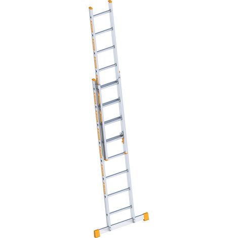 Layher, Echelle coulissante en aluminium, 2 parties, modèle