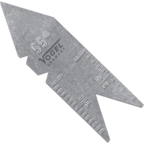 Galga de roscas Triangular cola de pez Whitwarth 55º VOGEL 472001