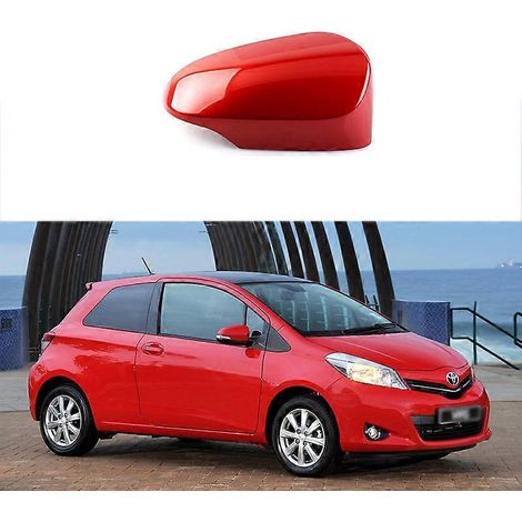 Passend für Toyota Yaris (2012–2019), Rückspiegelgehäuse, Rückspiegel für ausländische Vitz, reflektierender Rahmen – Weiß, links
