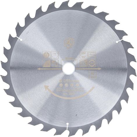1 Lame de scie circulaire, 30 dents, métal dur, Ø 315 mm, alésage 30 mm, pour coupe métal (1/3)
