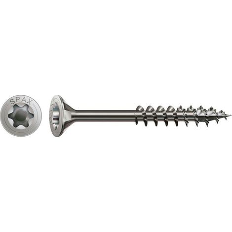 Vis à tête fraisée filetage partiel T-STAR plus T20 acier inoxydable (90 pcs) SPAX - 4 x 40 mm