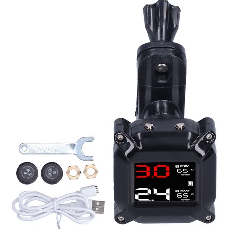 Magnetisches, wiederaufladbares USB-Reifendruckkontrollsystem mit Universalsensoren für Motorräder (1/5)