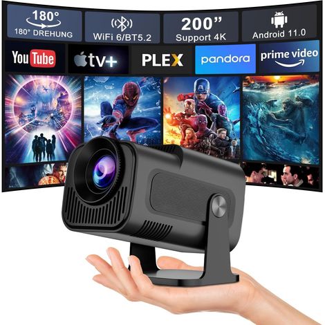 Filiyano – projecteur home cinéma pour – Salange, nouveaux projecteurs intelligents avec WiFi 6 et Bluetooth 5.2, courte focale, compatible 4 K et (1/5)