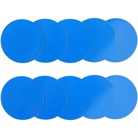 10 PièCe Rustine Piscine sous l'eau Gonflable pour Spa Matelas Piscine Bouee, PVC Kit Reparation Liner Piscine Matelas Gonflable Tente, Colle pour Liner Piscine -(Tour, Auto-AdhéSifs) (1/4)