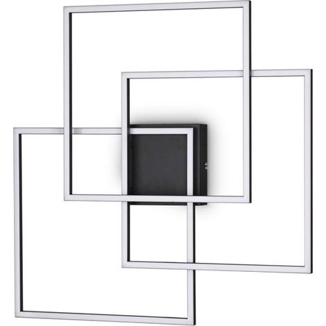 Plafoniera Moderna Frame Metallo Nero Led 35W 3000K Luce Calda (1/2)
