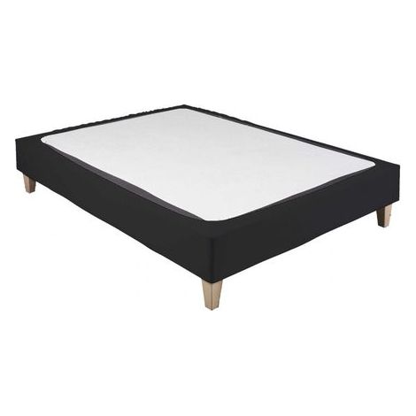Cache-sommier coton jersey noir 120x200
