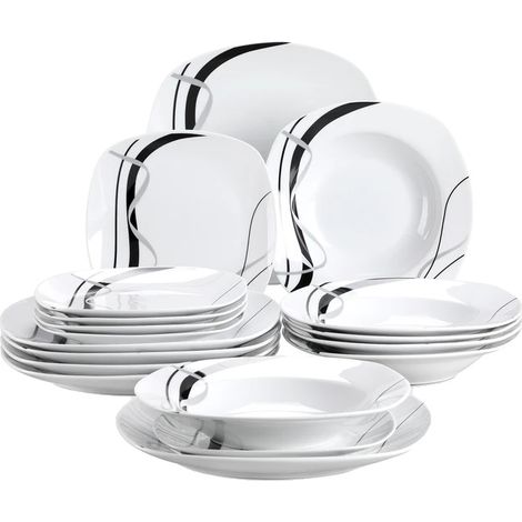 Ensemble de vaisselle, matériau en porcelaine, design moderne, 18-PIÈCE (1/2)