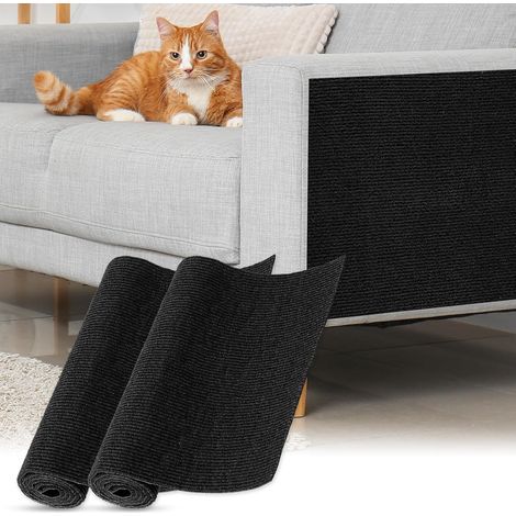2 Rouleaux Tapis À Griffes Autoadhésif Chat 39.4" x 15.8" Black (1/5)