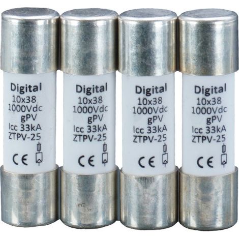 Fusible 10x38 gPV 12A 1000 Vdc - Digital electric 02634