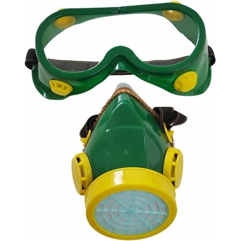 Trade Shop - OCCHIALI MASCHERA MIT FILTRO ANTIPOLVERGAS SCHUTZSICHERHEIT -