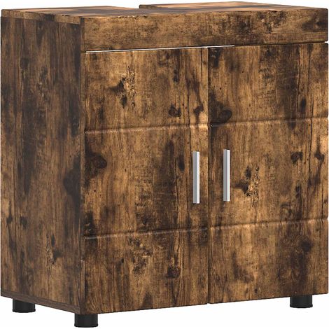 Maison Exclusive - Badezimmerschrank-Set TULUM Geräucherte Eiche