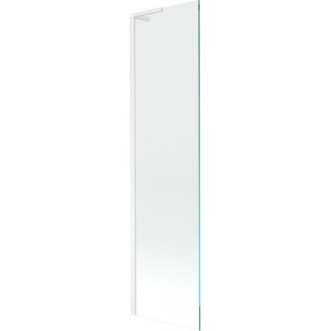 Mexen Next L Badewannenabtrennung 1-flügelig 50 x 150 cm, transparent, weiß - 895-050-000-03-00-20