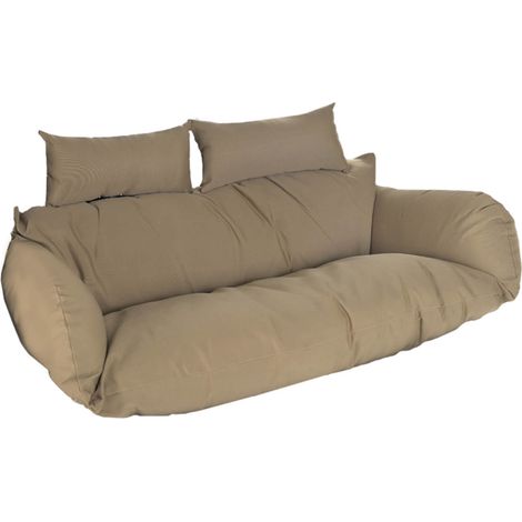 HOME DELUXE - Poltrona sospesa in polyrattan TWIN  Colore: Marrone, Caratteristiche: Solo cuscino