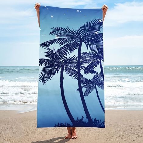 Leichtes, weiches und bequemes Strandtuch mit Kokosnussmuster – schweißabsorbierend und schnelltrocknend – 70 x 150 cm (1/4)