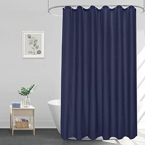 Elegante tenda da doccia blu 180 x 180 cm - Tessuto impermeabile, antimuffa e lavabile